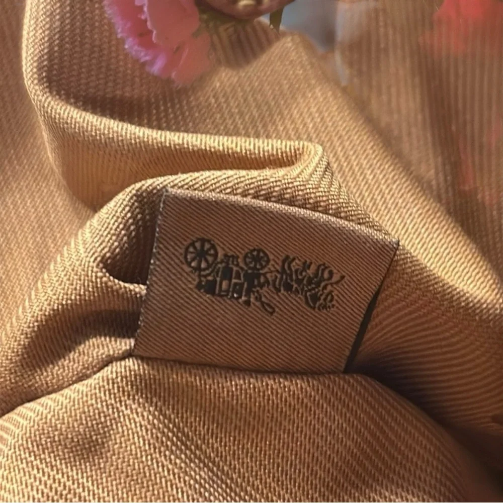 Coach Striped Canvas Satchel in Brown, Tan & White - Picture 10 of 10